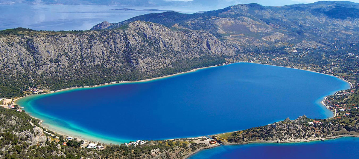Swimming at Lake Vouliagmeni: